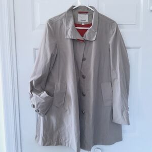 Vintage FACONNABLE 3/4  Length A Line Flare Trench Coat Light Weight